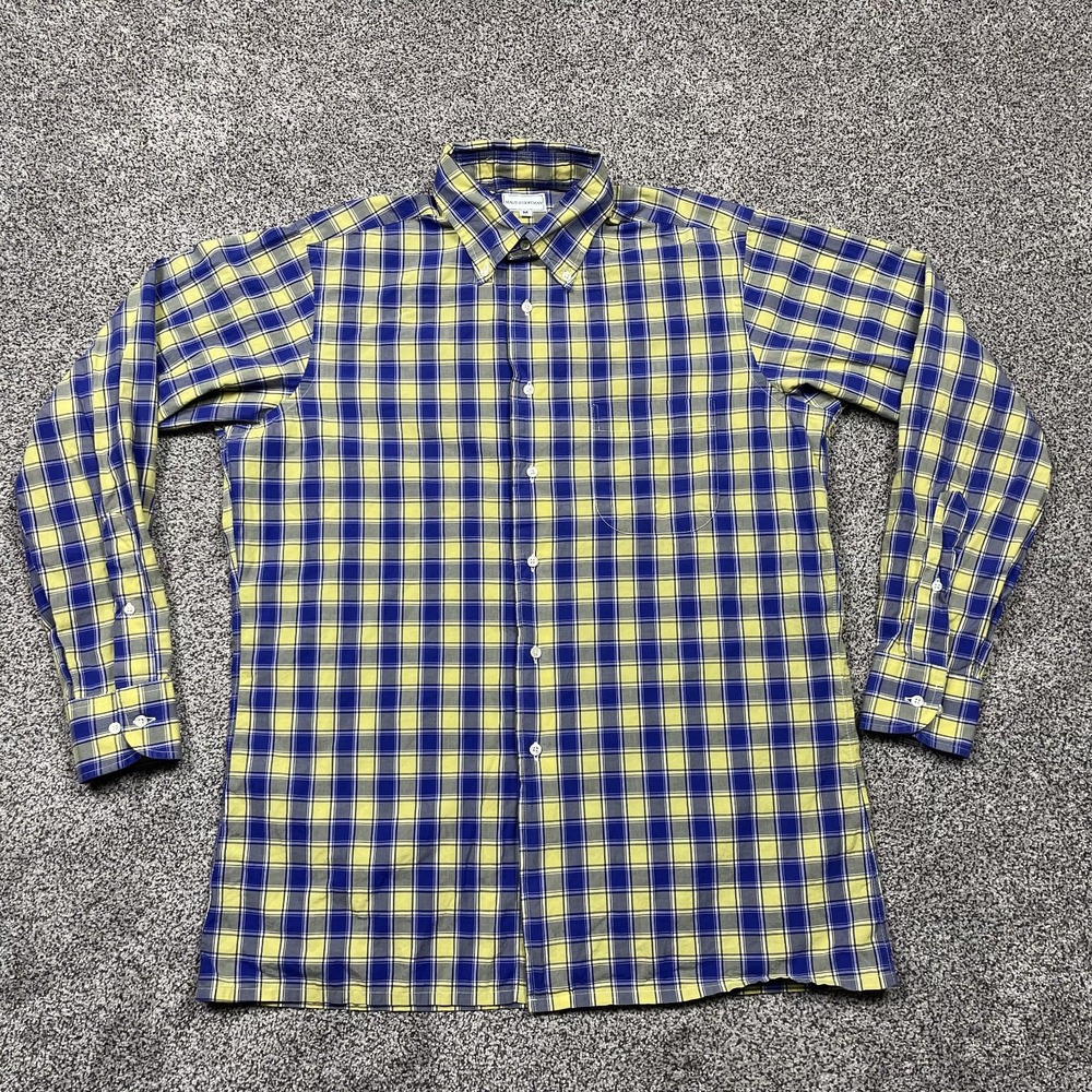 Maus & Hoffman Shirt Size Medium Gingham Plaid Button‎ Down Long sleeve Pocket